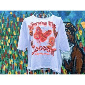 LEAVING The Cocoon Crop T Shirt Size Large - Handmade By NewNorthVintage